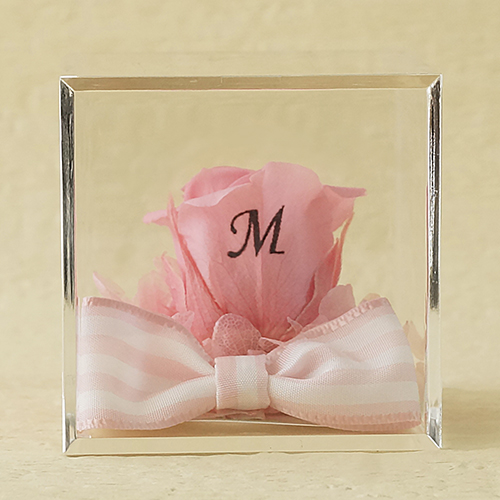 Je t’aime　Carre  (ジュテームカレ)プリザーブドフラワー≪パステルピンク≫