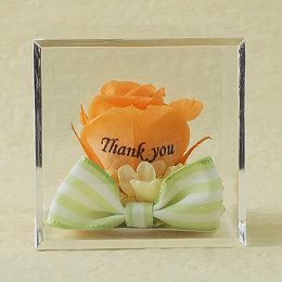 Je t’aime　Carre (ジュテームカレ)プリザーブドフラワー≪パステルオレンジ≫