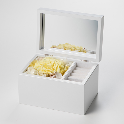 Special高級オルゴール　ジュエリーボックス≪イエロー≫プリザーブドフラワー