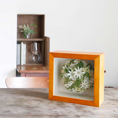 【アフターブーケ】キュービック アプリコット　生花のドライフラワー加工