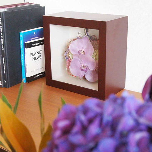 【アフターブーケ】キュービック ショコラ　生花のドライフラワー加工