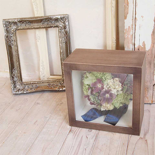 【アフターブーケ】キュービック シャビーシック　生花のドライフラワー加工