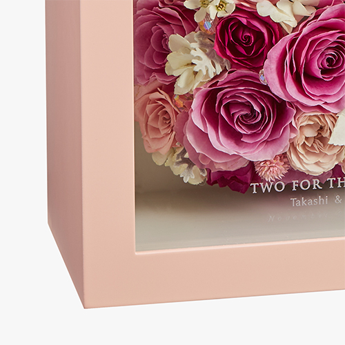 【アフターブーケ】キュービック さくら　生花のドライフラワー加工