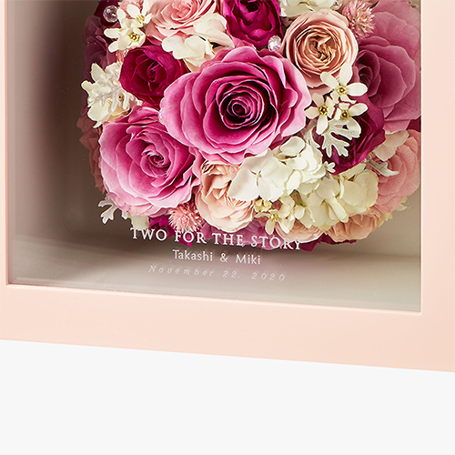 【アフターブーケ】キュービック さくら　生花のドライフラワー加工