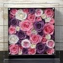 プリザーブドフラワーローズフレームアレンジ　≪ピンク系≫