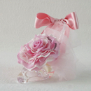 【メッセージローズ】シンデレラの靴 大輪プリザーブドフラワーアレンジ≪ピンク≫