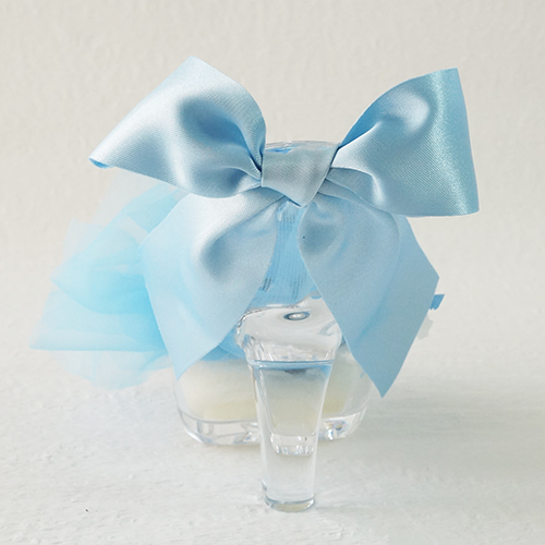 【メッセージローズ】シンデレラの靴 大輪プリザーブドフラワーアレンジ≪ブルー≫