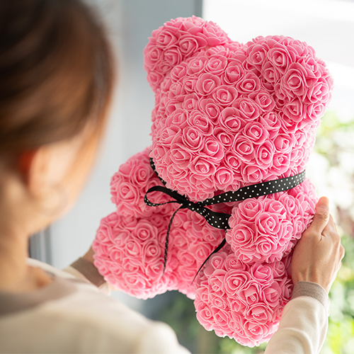 幸せを呼ぶ ローズ テディベア　ピンク