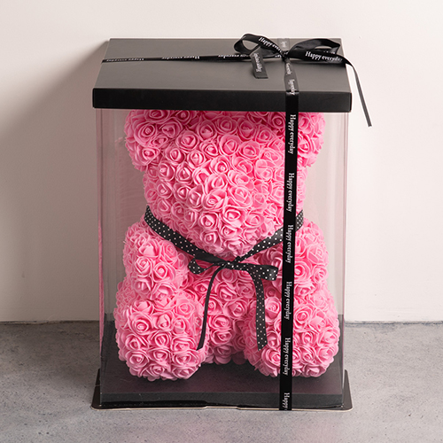 幸せを呼ぶ ローズ テディベア　ピンク