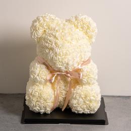 幸せを呼ぶ ローズ テディベア　ホワイト