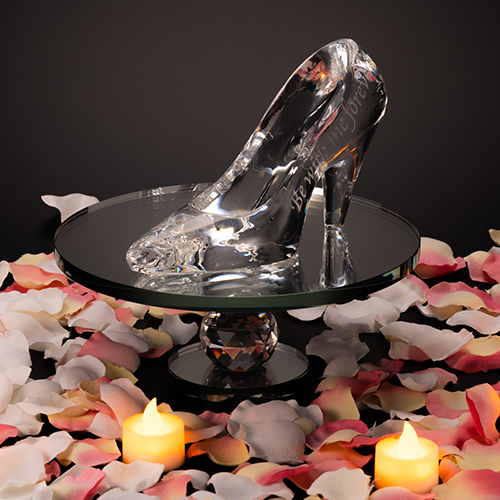 名入れ彫刻 シンデレラの靴 クリスタルガラス