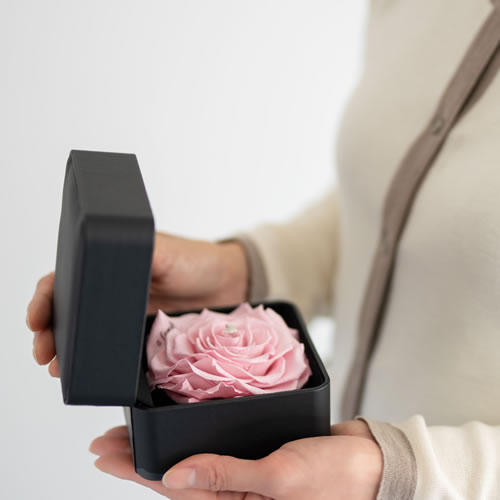 フラワージュエリーBOX ピンク (ネックレス リメイクサービス付き)