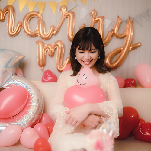 ハートバルーン装飾セット & MARRY ME(結婚してください)