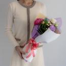 【花に記念日プリント】季節のブーケ ヴァイオレット Sサイズ 紫のバラ