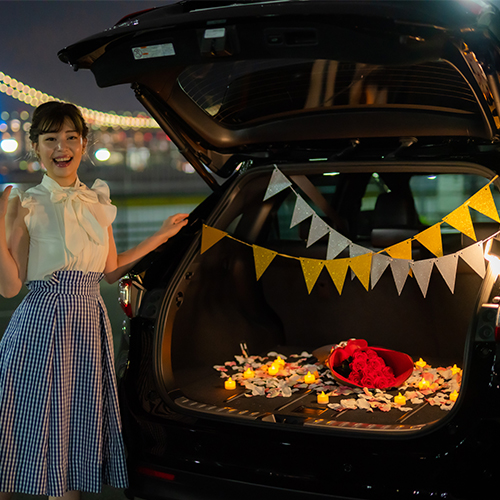 【車でサプライズ演出】花びらキャンドル+フラッグ装飾セット