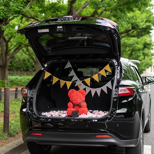 【車でサプライズ演出】花びらキャンドル+フラッグ装飾セット