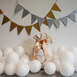 【車でサプライズ演出】ホワイトバルーン+フラッグ装飾セット