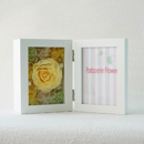 【花に記念日プリント】フォトフレーム&プリザーブドフラワー S ≪リモーネ≫