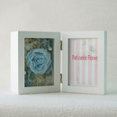 【花に記念日プリント】フォトフレーム&プリザーブドフラワー S ≪ソーダ≫