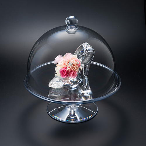 【プロポーズ】クリスタルガラスの靴用　保管ドーム