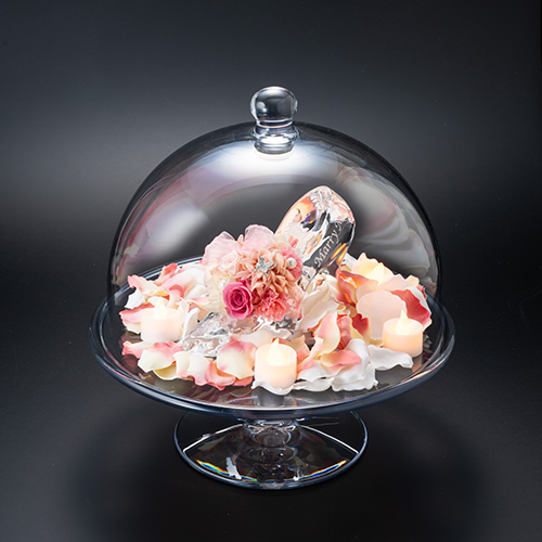 【プロポーズ】クリスタルガラスの靴用　保管ドーム