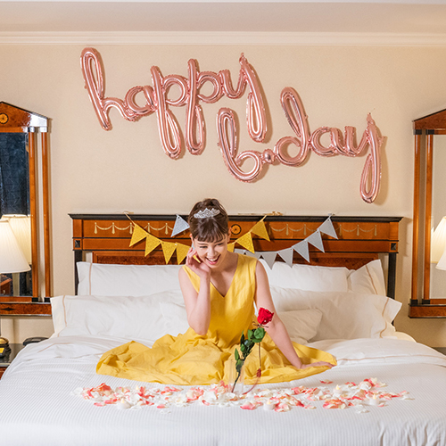 【ホテルでプロポーズ】Specialダイヤモンドローズ　ショート　メッセージフラワー+フラッグ装飾セ