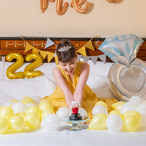 【ホテルでプロポーズ】リトルベル Specialダイヤモンドローズ+フラッグ装飾セット