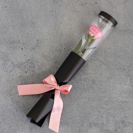 【バラ一輪】プリザーブドフラワーローズ(専用バッグ付き)≪ストロベリーピンク≫