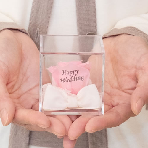 Je t’aime　Carre  (ジュテームカレ)プリザーブドフラワー≪パステルピンク≫