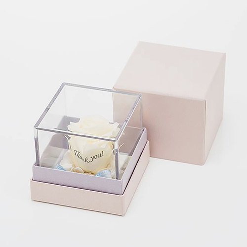 Je t’aime　Carre (ジュテームカレ)プリザーブドフラワー≪パステルオレンジ≫