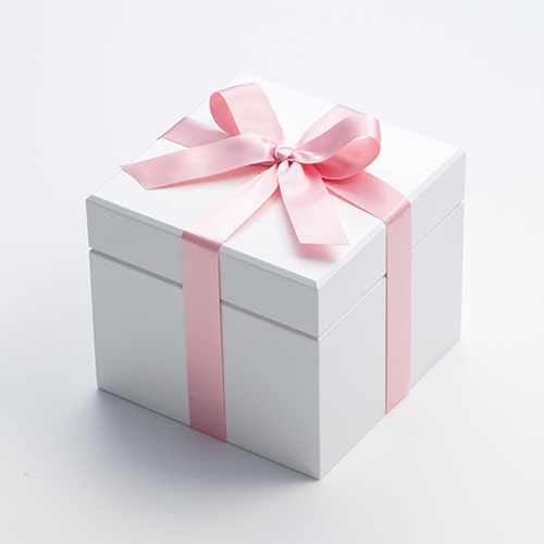 高級ホワイトオルゴールBOX お花イッパイ! プリザーブドフラワー≪ピンク&ホワイト≫