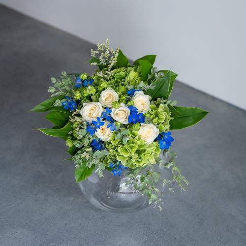 【花に記念日プリント】季節のブーケ サムシングブルー Lサイズ