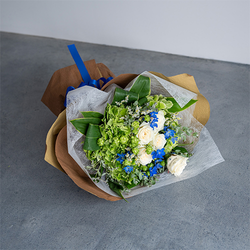 【花に記念日プリント】季節のブーケ サムシングブルー Mサイズ