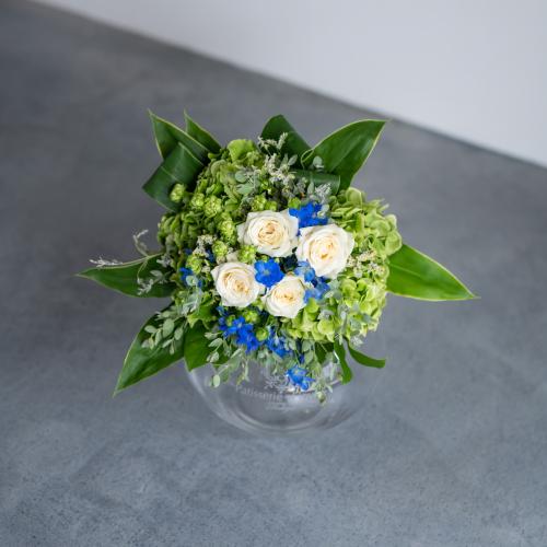 【花に記念日プリント】季節のブーケ サムシングブルー Mサイズ