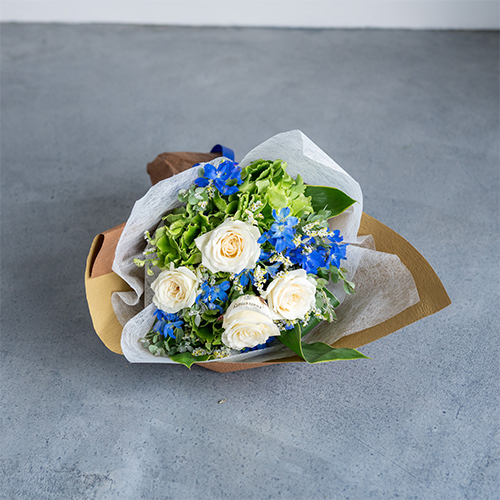 【花に記念日プリント】季節のブーケ サムシングブルー Sサイズ