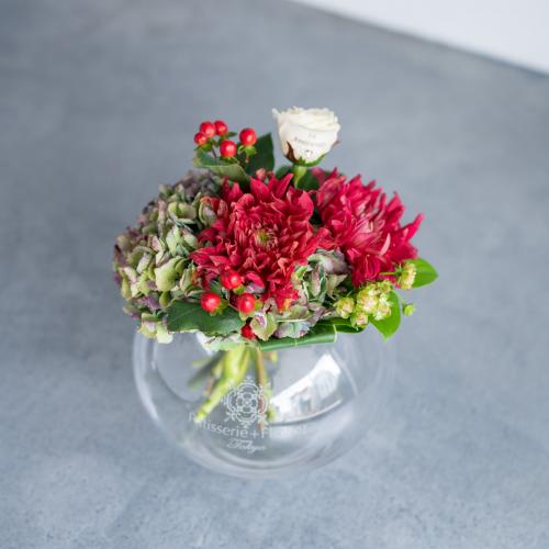 【花に記念日プリント】季節のブーケ ドラマティックレッド Sサイズ