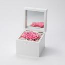 高級ホワイトオルゴールBOX お花イッパイ! プリザーブドフラワー≪ピンク&ホワイト≫