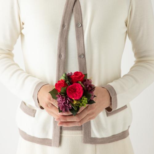 フラワーブーケ ドームS レッド