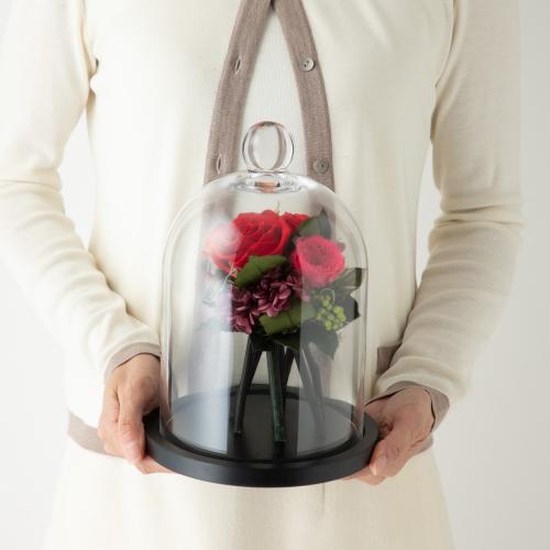 フラワーブーケ ドームM レッド