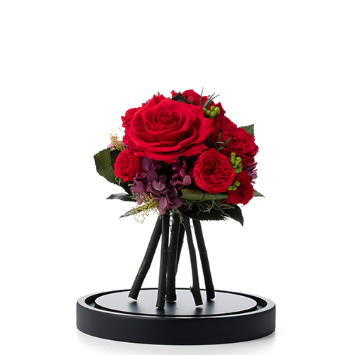 フラワーブーケ ドームL レッド