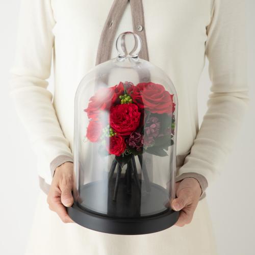 フラワーブーケ ドームL レッド