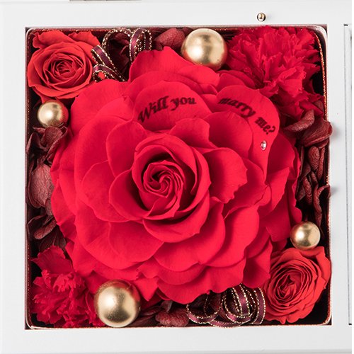 Special高級オルゴール　ジュエリーボックス ≪ドラマティックレッド≫プリザーブド