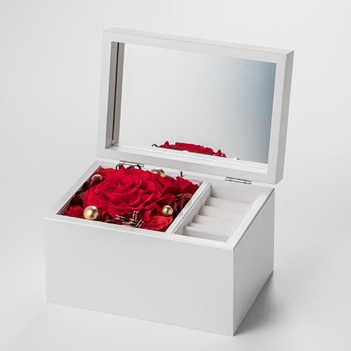 Special高級オルゴール　ジュエリーボックス ≪ドラマティックレッド≫プリザーブド