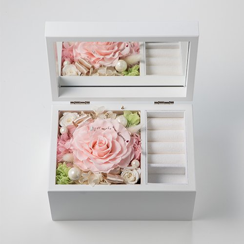 Special高級オルゴール　ジュエリーボックス≪ピンク≫プリザーブドフラワー