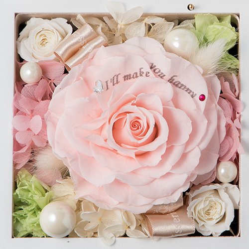 Special高級オルゴール　ジュエリーボックス≪ピンク≫プリザーブドフラワー