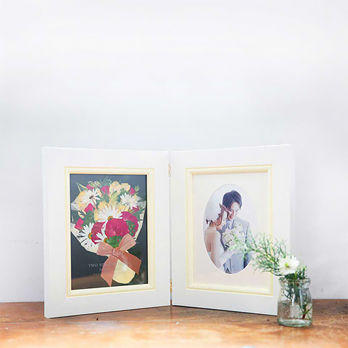 【アフターブーケ】ミルキー　生花の押し花加工