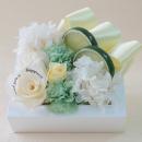 【メッセージローズ】フレッシュフレームプリザーブドフラワーアレンジS≪イエロー≫