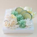 【メッセージローズ】フレッシュフレームプリザーブドフラワーアレンジM≪イエロー≫